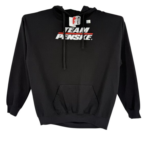 Team Penske IndyCar Men's Black Fleece Graphic Logo Hoodie Sweatshirt Small NWT - Picture 2 of 11